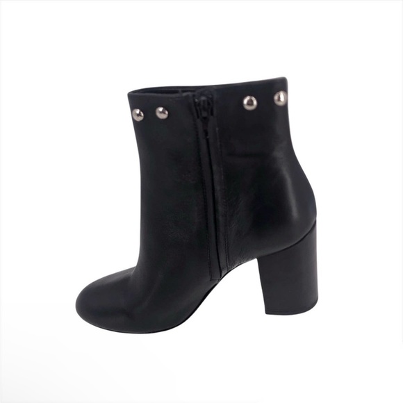 Bianca Di Ankle Bootie Studded Studs Black Leather Womens EU 38 NIB $175 - Picture 5 of 10